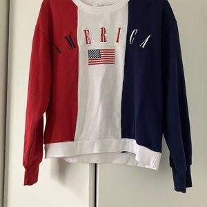 Patriotic Colorblock Sweater